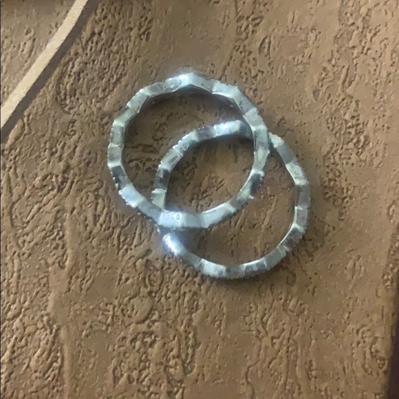 Set of 2 sparkly Vintage deco rings - Picture 3 of 7